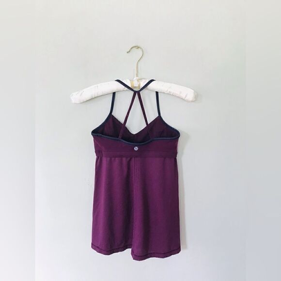 LULULEMON Bend and Flow Tank Top Hyper Stripe Gym Hot Yoga Spin EUC - Picture 3 of 5